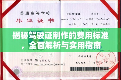 万全揭秘驾驶证制作的费用标准，全面解析与实用指南